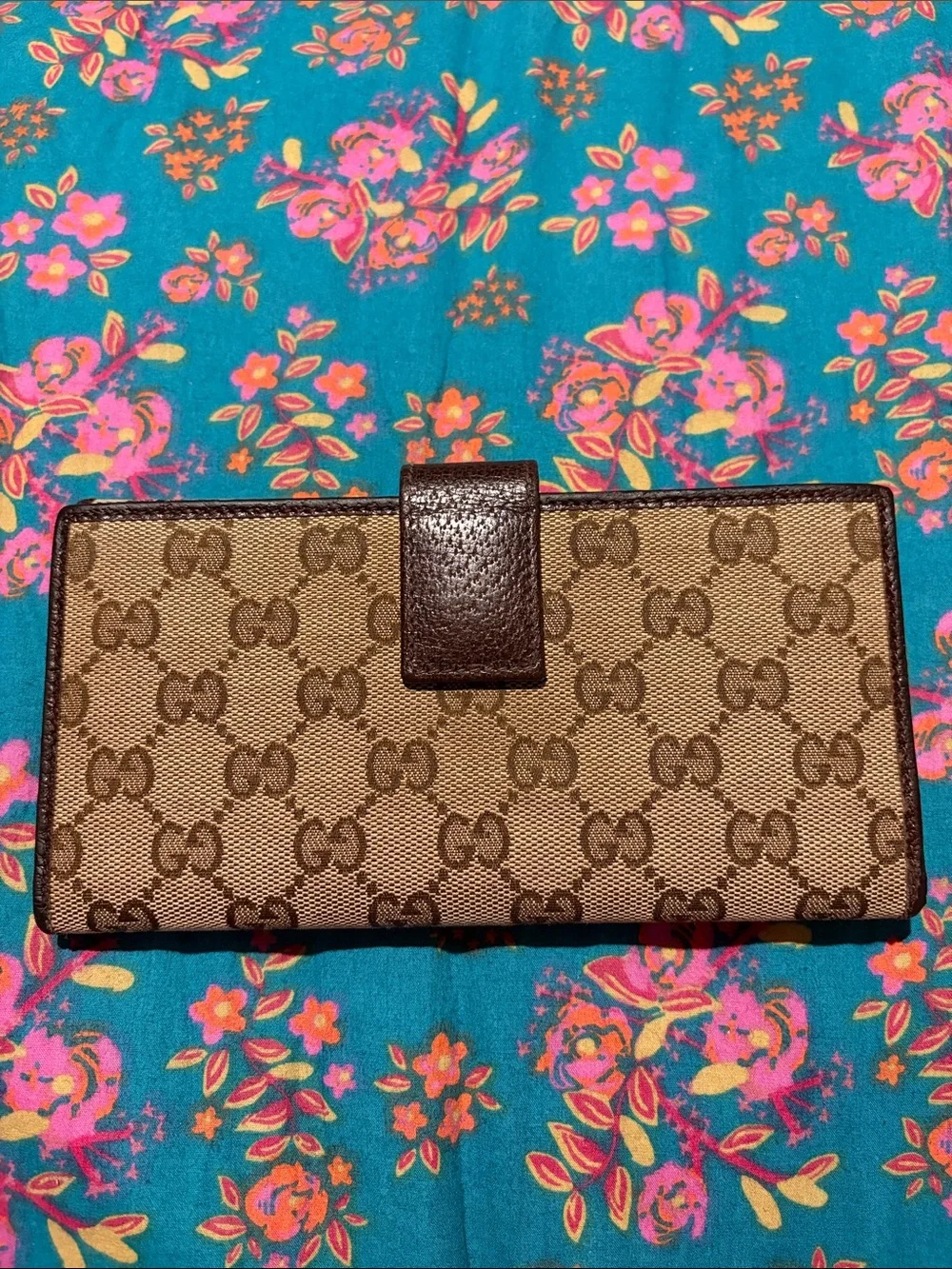 Gucci Beige Brown GG Canvas Long Wallet - Picture 2 of 9